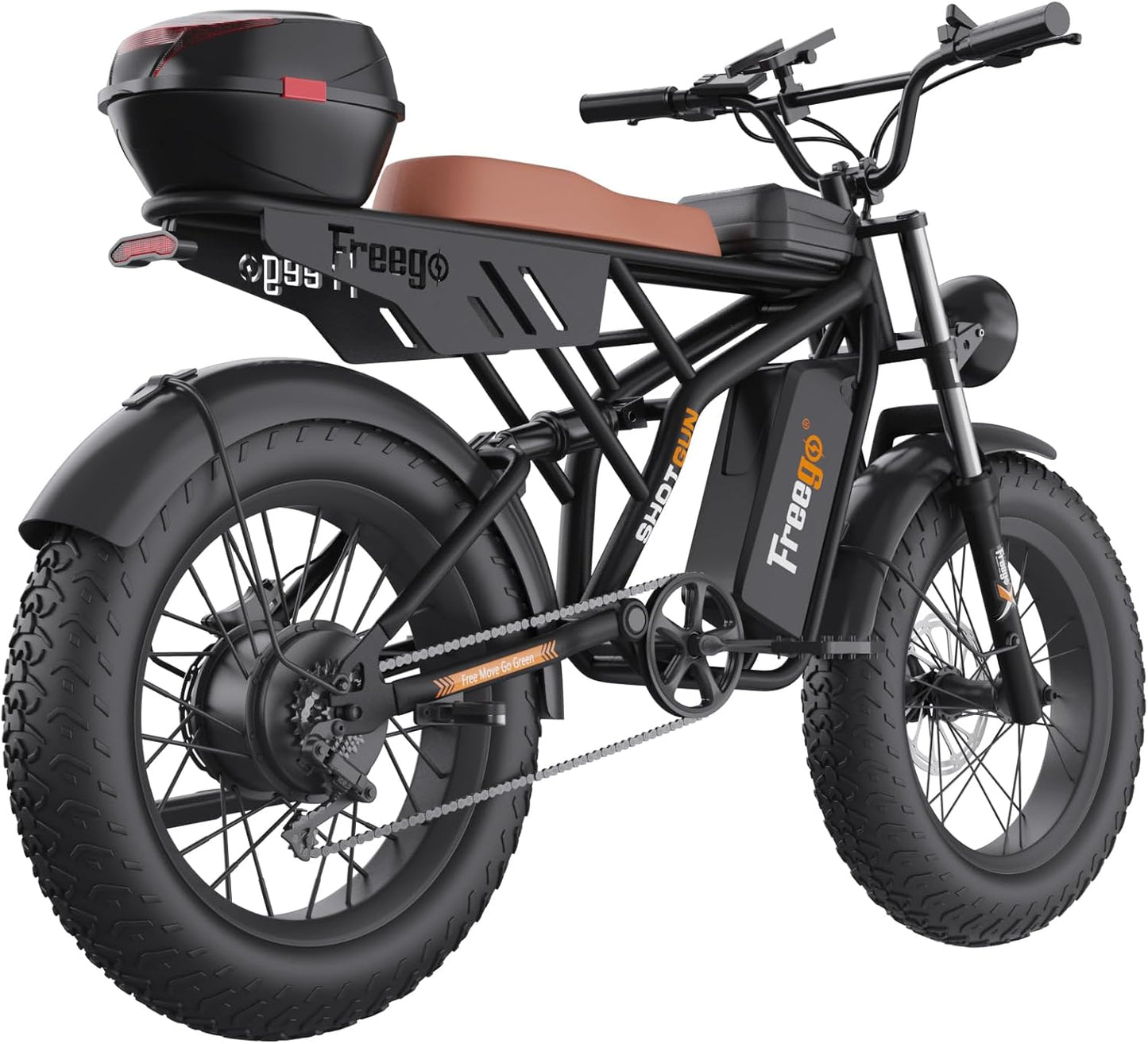 Freego Electric Bike for Adults, 1400W/48V/22.5Ah, F2 Pro 20" x 4.0" Fat Tires Electric Bicycle Removable Battery, 34MPH & 43 Miles Long Range Ebike 7-Speed UL Certified