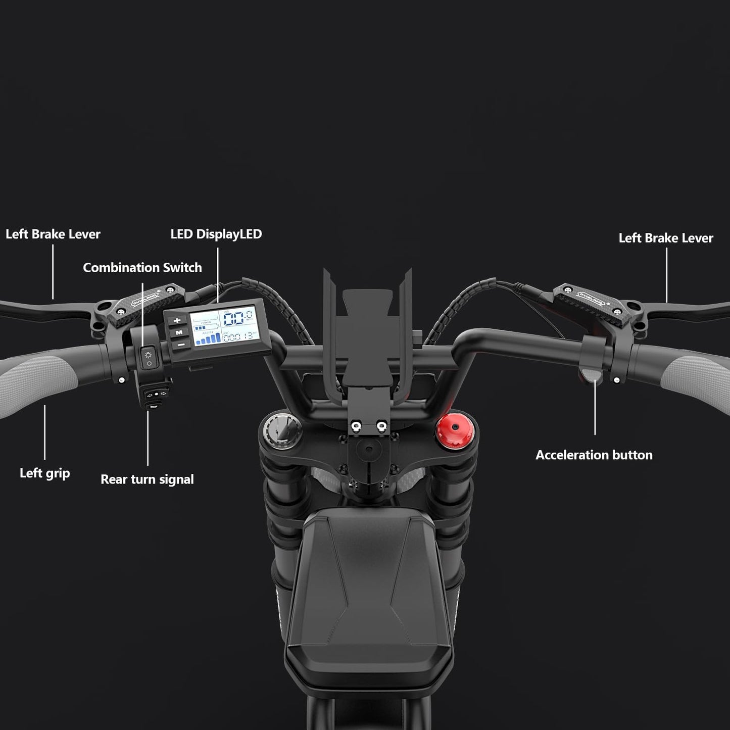 50MPH/40MPH Electric Bike for Adults, 4000W/6000W Electric Dirt Bike with 60V25Ah Battery, Max 50Miles, Dual Hydraulic Brake, Full Suspensions Ebike for Teens, 19'' Motorcycle Tire