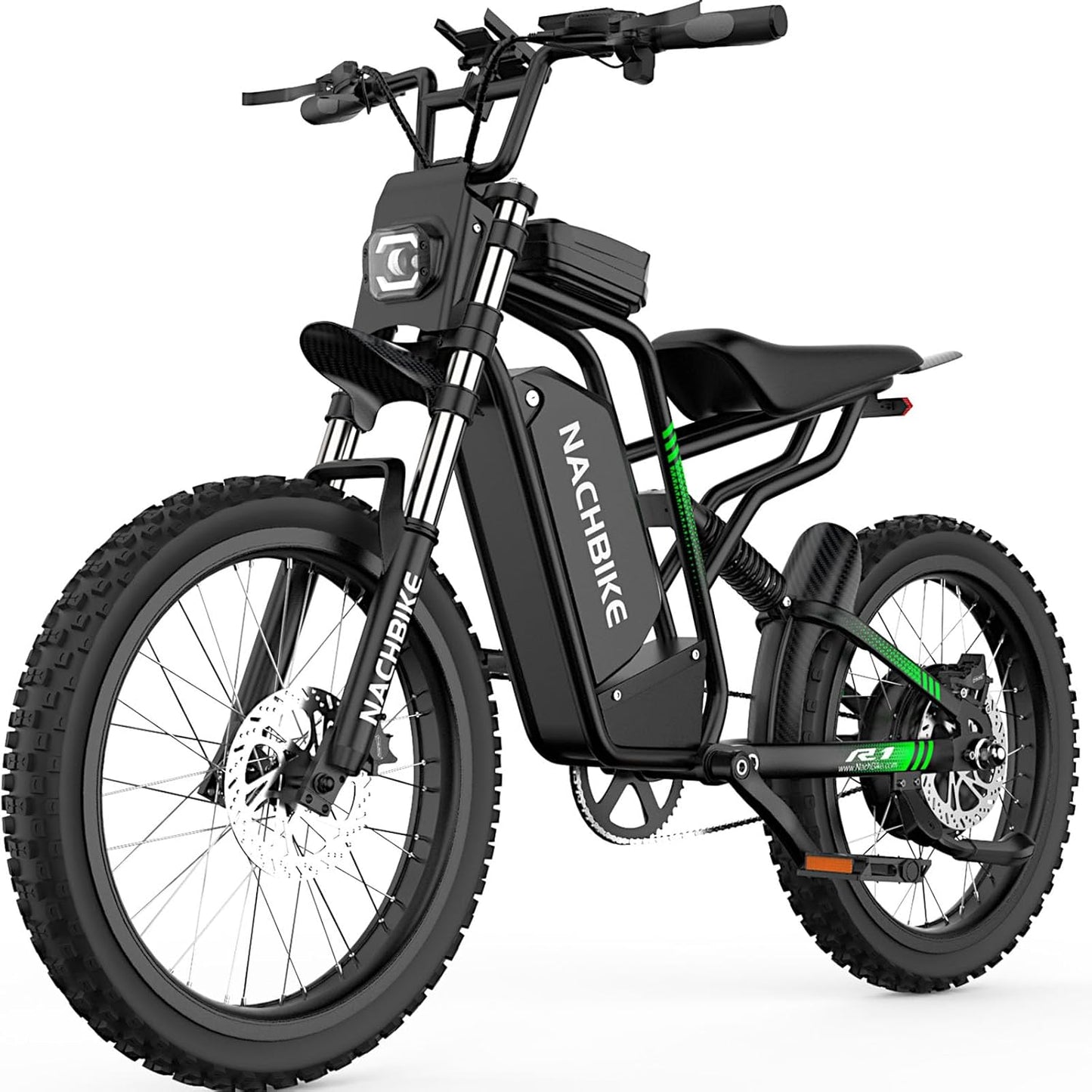 50MPH/40MPH Electric Bike for Adults, 4000W/6000W Electric Dirt Bike with 60V25Ah Battery, Max 50Miles, Dual Hydraulic Brake, Full Suspensions Ebike for Teens, 19'' Motorcycle Tire