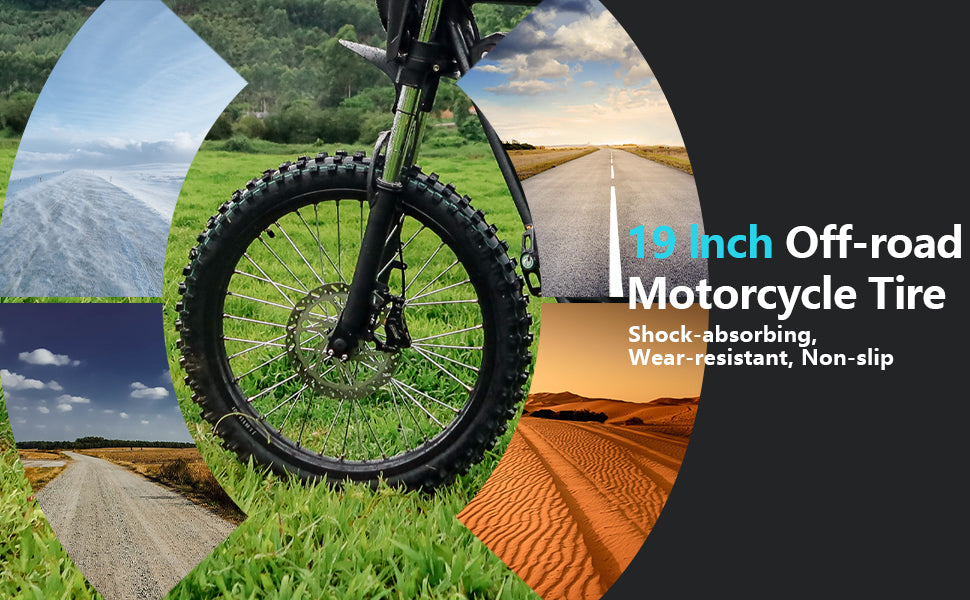 50MPH/40MPH Electric Bike for Adults, 4000W/6000W Electric Dirt Bike with 60V25Ah Battery, Max 50Miles, Dual Hydraulic Brake, Full Suspensions Ebike for Teens, 19'' Motorcycle Tire