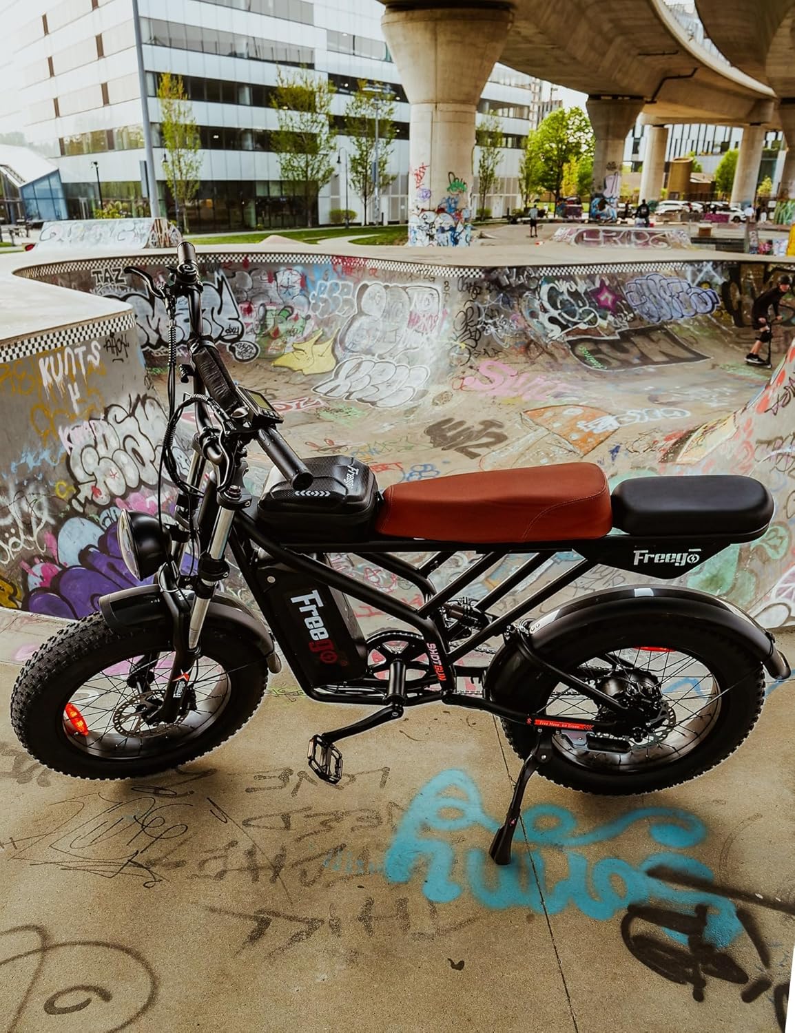 Freego Electric Bike for Adults, 1400W/48V/22.5Ah, F2 Pro 20" x 4.0" Fat Tires Electric Bicycle Removable Battery, 34MPH & 43 Miles Long Range Ebike 7-Speed UL Certified