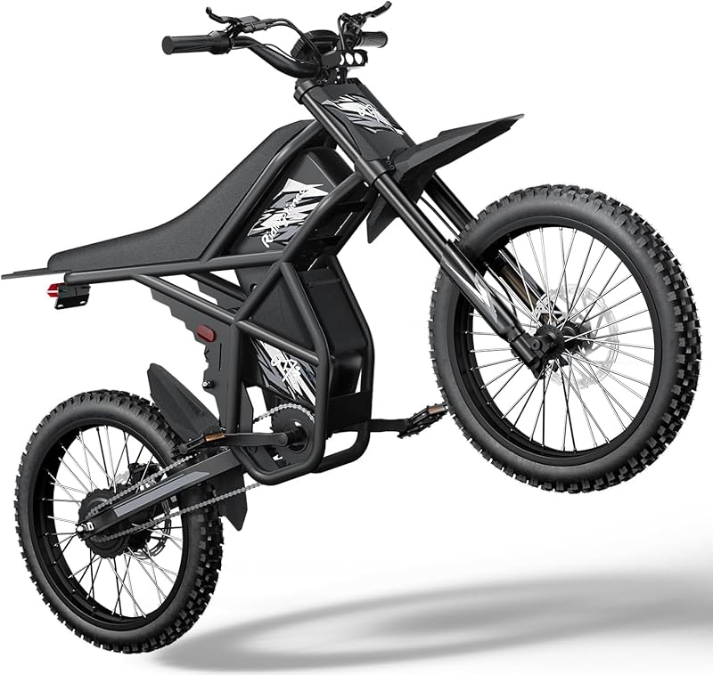 GT73 Electric Dirt Bike for Adults, 2000W Electric Dirtbike with 25 Inch Motorcycle Tires, 1747Wh Dual Battery Electric Bike, Max 37 MPH & 85 Mile Long Range, Dual Hydraulic Brakes & Full Suspension