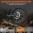 2000W Electric Dirt Bike for Adults Ridingtimes GT73,brushless Hub Motor,18.2AH*2 Electric BIKE with 25" tires digital screen Carbon Steel,BLACK