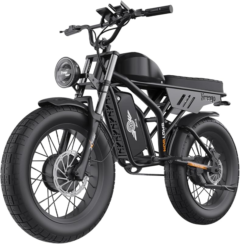 Freego Electric Bike for Adults, Dual Motor & Dual Battery, 2000W/48V/40Ah/55Ah, 20"x4.0" Fat Tires Off Road Electric Bicycle with Removable Battery, 34MPH&68/103 Miles Long Range E Bike UL Certified