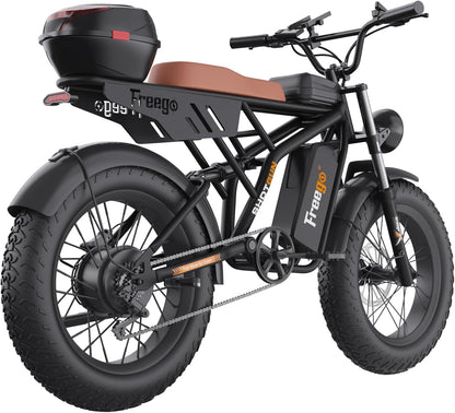 Freego Electric Bike for Adults, 1400W/48V/22.5Ah, F2 Pro 20" x 4.0" Fat Tires Electric Bicycle Removable Battery, 34MPH & 43 Miles Long Range Ebike 7-Speed UL Certified