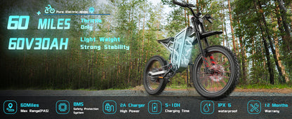 Freego X2Pro Electric Motorcycle for Adults, Electric Dirt Bike Teens 6000W(Peak) Motor 60V/30Ah Battery,50MPH/7 Speed Off Road Electric Bicycle,19x2 Full Suspension/Four-Piston Hydraulic Brake