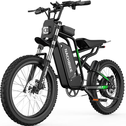 50MPH/40MPH Electric Bike for Adults, 4000W/6000W Electric Dirt Bike with 60V25Ah Battery, Max 50Miles, Dual Hydraulic Brake, Full Suspensions Ebike for Teens, 19'' Motorcycle Tire