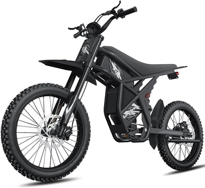 GT73 Electric Dirt Bike for Adults, 2000W Electric Dirtbike with 25 Inch Motorcycle Tires, 1747Wh Dual Battery Electric Bike, Max 37 MPH & 85 Mile Long Range, Dual Hydraulic Brakes & Full Suspension