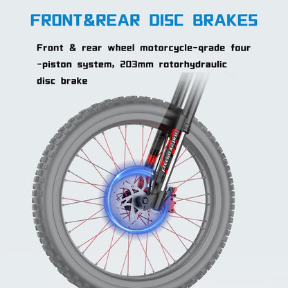 Freego X2Pro Electric Motorcycle for Adults, Electric Dirt Bike Teens 6000W(Peak) Motor 60V/30Ah Battery,50MPH/7 Speed Off Road Electric Bicycle,19x2 Full Suspension/Four-Piston Hydraulic Brake