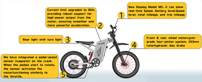 Freego X2Pro Electric Motorcycle for Adults, Electric Dirt Bike Teens 6000W(Peak) Motor 60V/30Ah Battery,50MPH/7 Speed Off Road Electric Bicycle,19x2 Full Suspension/Four-Piston Hydraulic Brake