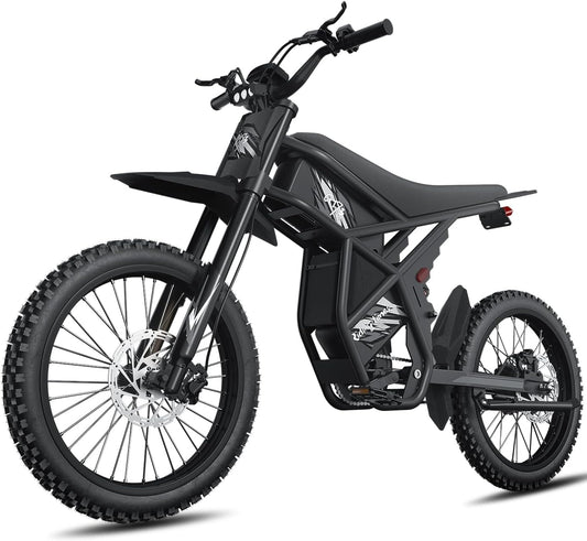 GT73 Electric Dirt Bike for Adults, 2000W Electric Dirtbike with 25 Inch Motorcycle Tires, 1747Wh Dual Battery Electric Bike, Max 37 MPH & 85 Mile Long Range, Dual Hydraulic Brakes & Full Suspension